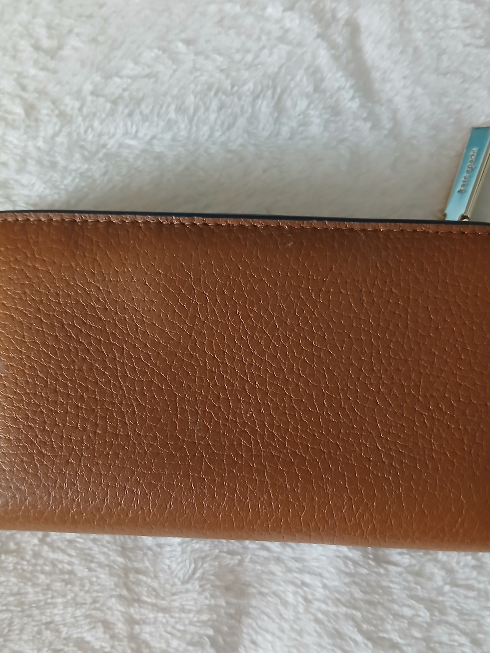 🚫 SOLD! Kate Spade New York COGNAC Pebbled Leather Zip & Snap Wallet - Picture 2 of 8